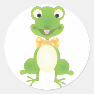 Hoppy the Frog Classic Round Sticker