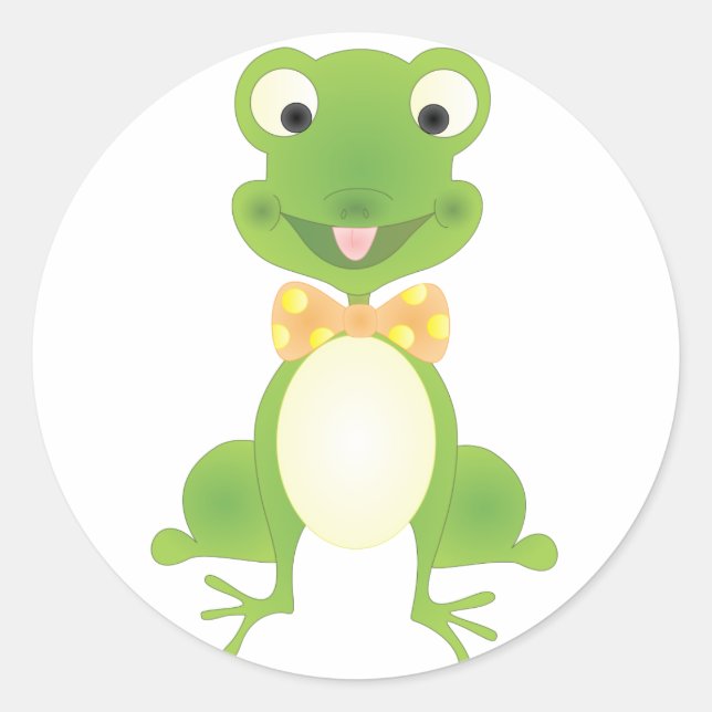 Hoppy the Frog Classic Round Sticker (Front)