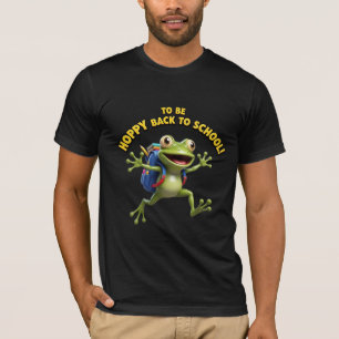 Hoppy To Be Back To School Frog Pun T-Shirt