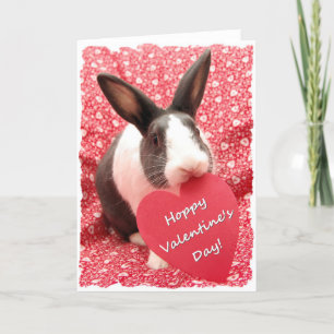 "Hoppy Valentine's Day" (blank inside) Holiday Card