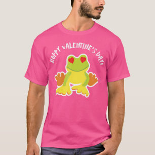 Hoppy Valentine'S Day Cute Cartoon Tree Frog T-Shirt