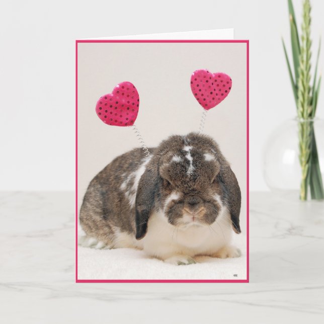 Hoppy Valentine's Day Holiday Card (Front)