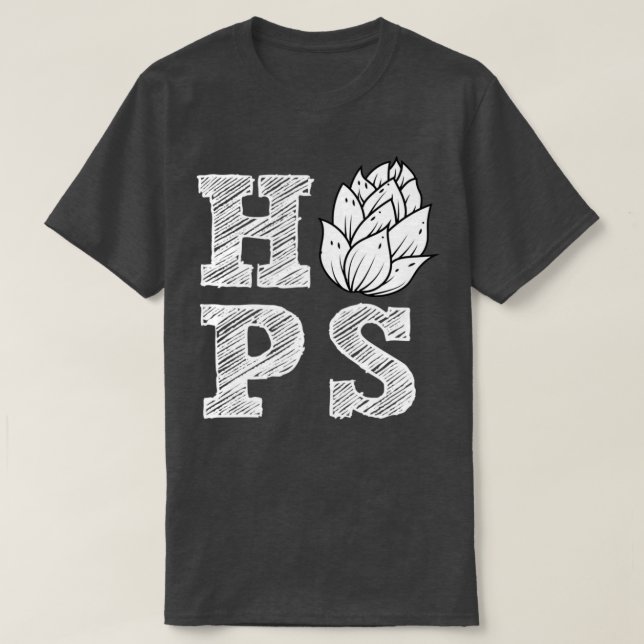 Hops Craft Beer Lover Brewing Cider T-Shirt (Design Front)