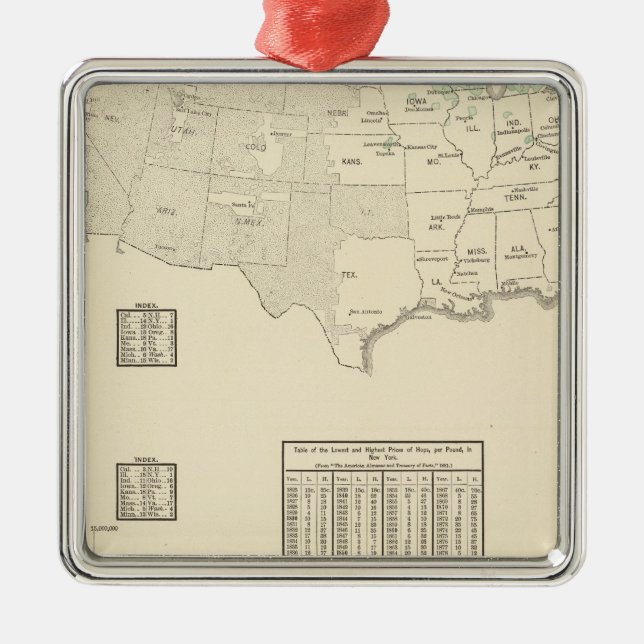 Hops Metal Tree Decoration (Front)