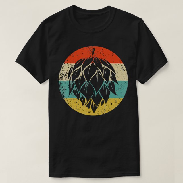Hops Retro Style Craft Beer  T-Shirt (Design Front)