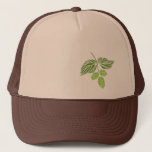 Hops Trucker Hat<br><div class="desc">Beer lovers will love this trucker hat featuring an original illustration of a beer hop. Hand drawn by Dustin of Owl and Toad. A great gift for craft brewers and beer drinkers alike.</div>