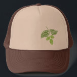 Hops Trucker Hat<br><div class="desc">Beer lovers will love this trucker hat featuring an original illustration of a beer hop. Hand drawn by Dustin of Owl and Toad. A great gift for craft brewers and beer drinkers alike.</div>