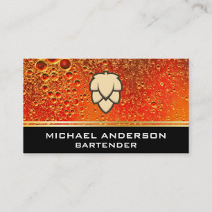 Hops   Wheat Bud   Amber Ale Beer Business Card