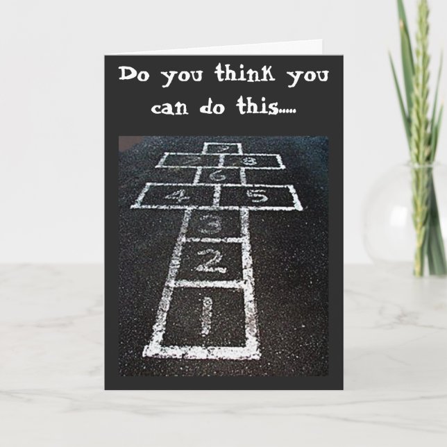 HOPSCOTCH AND AGE HUMOR FOR YOUR 50th BIRTHDAY Card (Front)