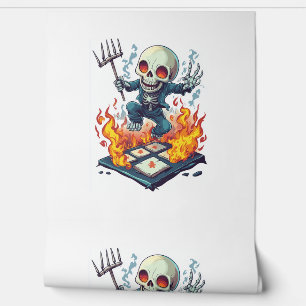 Hopscotch from Hell – Funny Demon Skull Wallpaper