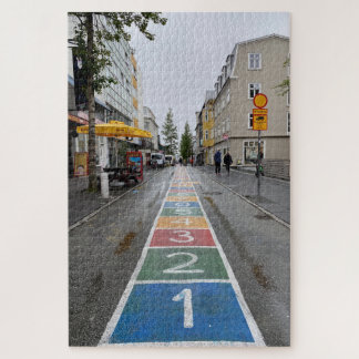 Hopscotch in Downtown Reykjavik, Iceland Jigsaw Puzzle