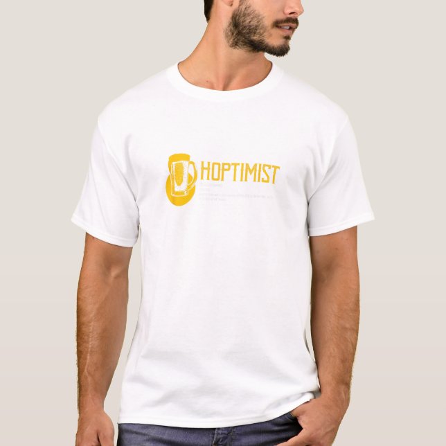 HOPTIMIST Definition Craft Beer T Shirt T Shirt (Front)