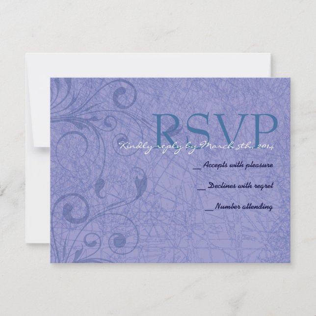 Hora Chair Dance Jewish Wedding Reply Card (Front)