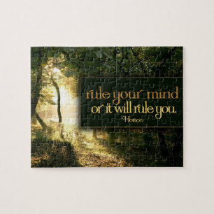 Horace Inspirational Quote "Rule your mind" Jigsaw Puzzle