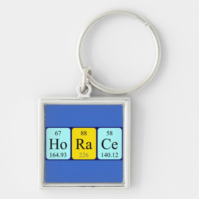 Horace periodic table name keyring (Front)