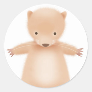 Horace the Hamster - white Classic Round Sticker