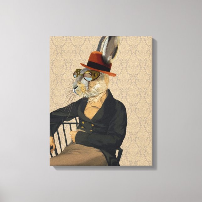 Horatio Hare on Chair Canvas Print (Front)