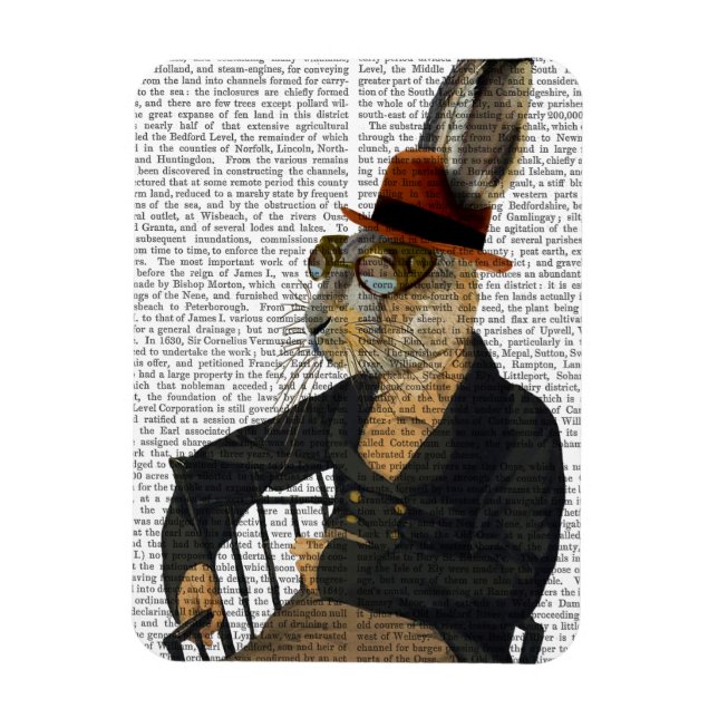 Horatio Hare On Chair Magnet (Vertical)