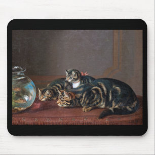 Horatio Henry Couldery , “ Cats by a fishbowl ” Mouse Mat
