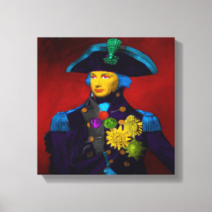 Horatio Nelson Pop Art Canvas Print