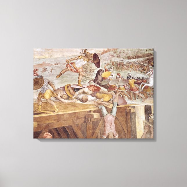 Horatius Cocles on the Sublician Bridge Canvas Print (Front)