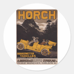 HORCH Automobile Classic Round Sticker