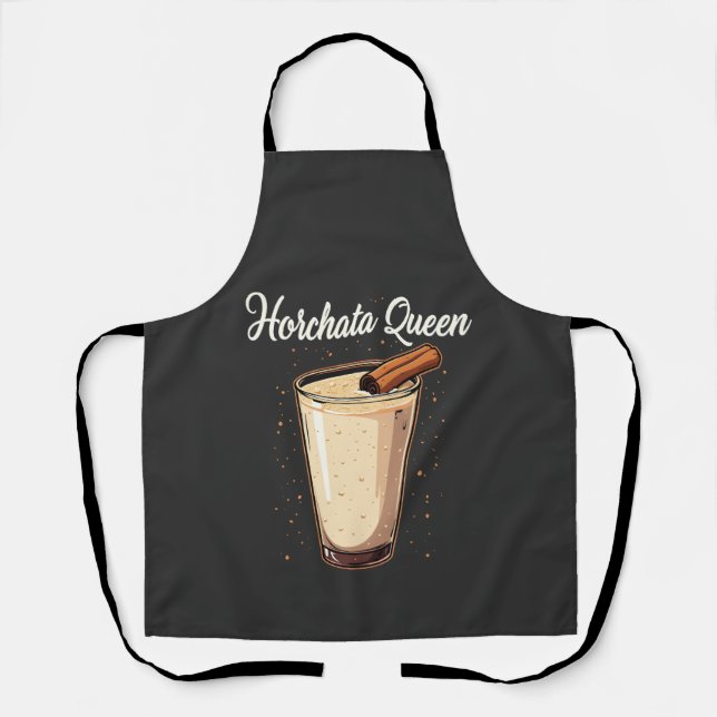 Horchata Queen Mexican Spanish Drink  Apron (Front)