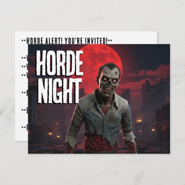 Horde Night Party Invitation (Front/Back)