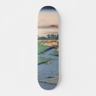 Horie and Nekozane Fishing Villages Vintage Ukiyoe Skateboard