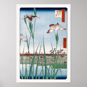 Horikiri Iris Garden Hiroshige Japanese Fine Art Poster