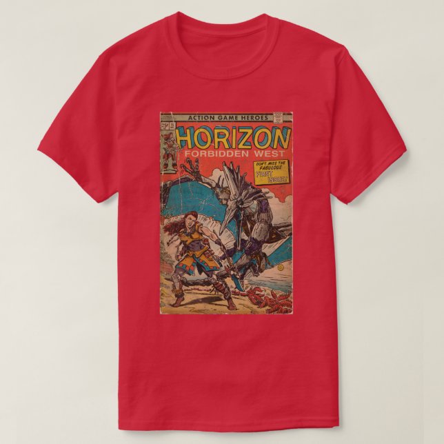 Horizon Forbidden West comic cover fan art T-Shirt (Design Front)