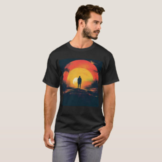 Horizon Glow T-Shirt With A Small Quote