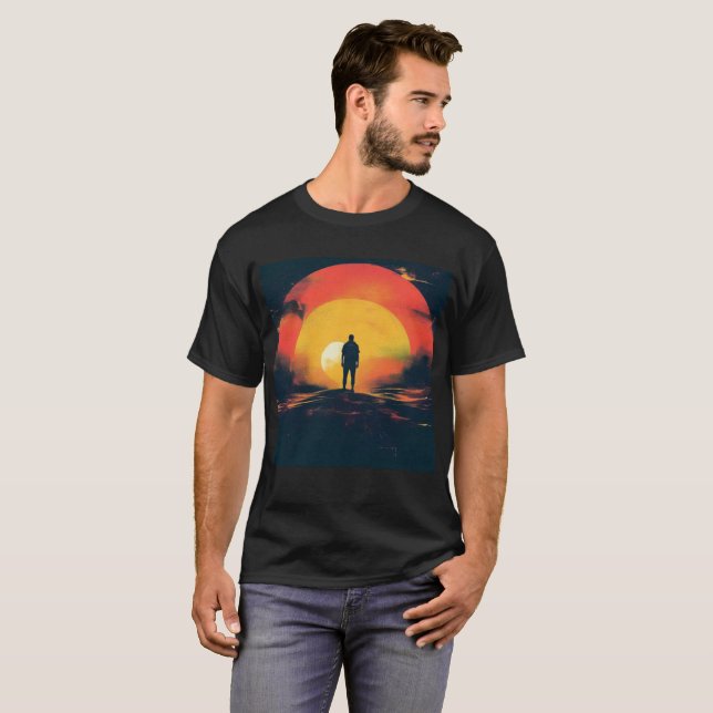 Horizon Glow T-Shirt With A Small Quote (Front Full)