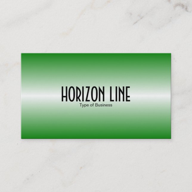 Horizon Line - Medium Green Business Card (Front)