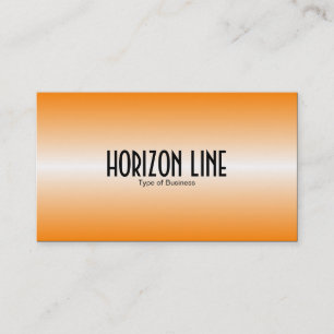 Horizon Line - Orange Business Card