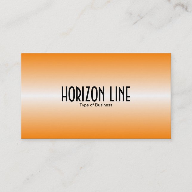 Horizon Line - Orange Business Card (Front)
