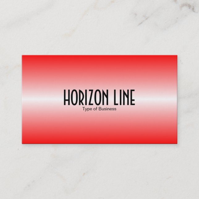 Horizon Line - Red Business Card (Front)