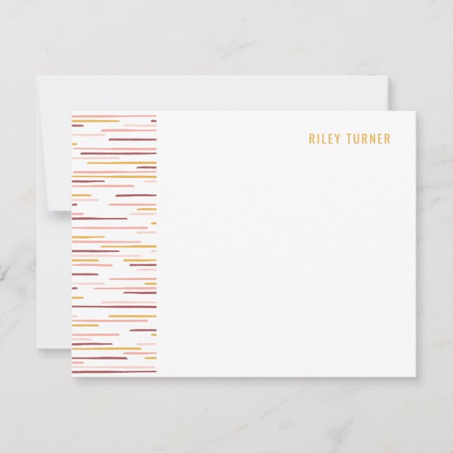 Horizon Lines Stationery Note Card - Honey (Front)