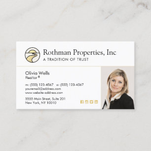 Horizon Logo Professional Photo Business Card