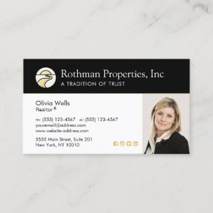 Horizon Logo Real Estate Photo Business Card