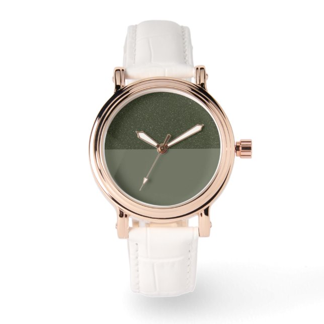 Horizon Noise Moss Green Custom eWatch Watch (Front)