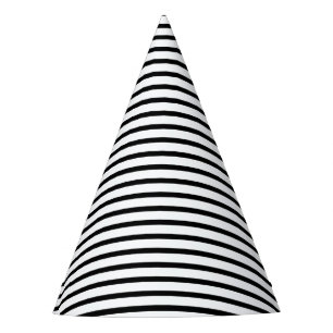 Horizon Striped BW Party Hat