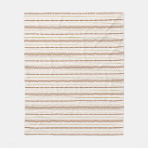Horizon Stripes Warm Earthy Fleece Blanket