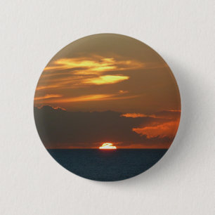 Horizon Sunset Colourful Seascape Photography 6 Cm Round Badge
