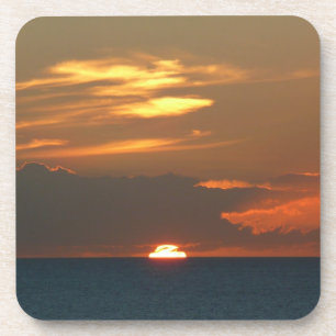Horizon Sunset Colourful Seascape Photography Coaster