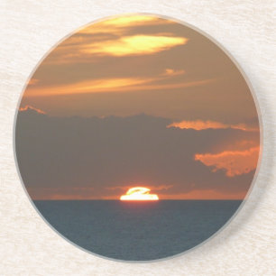 Horizon Sunset Colourful Seascape Photography Coaster