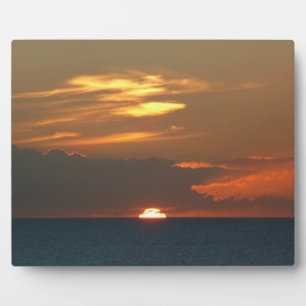 Horizon Sunset Colourful Seascape Photography Plaque