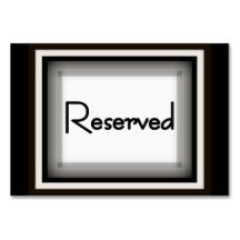 Horizontal 3.5" x 5" Tablecard, Basic "Reserved"