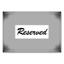 Horizontal 3.5" x 5" Tablecard Reverved