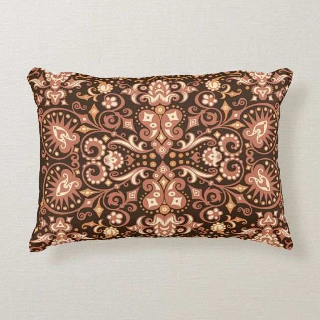 Horizontal abstract background in digital art styl decorative cushion (Front)